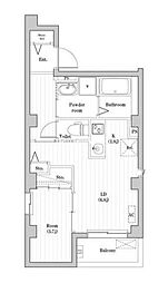 JR山手線 東京駅 徒歩10分の賃貸マンション 3階1LDKの間取り