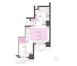 JR山手線 神田駅 徒歩12分の賃貸マンション 10階1LDKの間取り