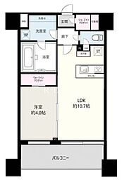 JR山手線 秋葉原駅 徒歩6分の賃貸マンション 6階1LDKの間取り