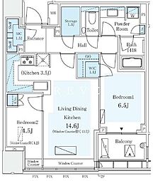 間取図画像 2LDK