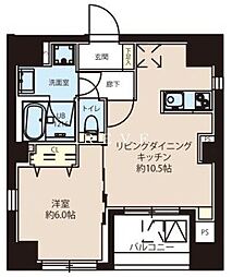 REONE東日本橋駅前2 1LDKの間取図画像
