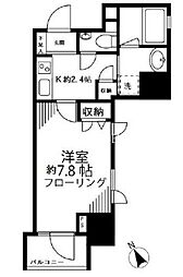FineCrest護国寺 1Kの間取図画像