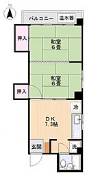 コーポ新庄 2DKの間取図画像