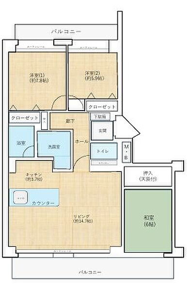 間取りを拡大表示