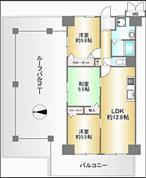 サンシティ松原 3LDKの間取図画像