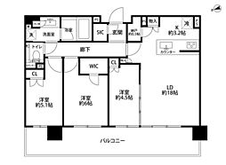 シティタワーズ東京ベイウエストタワー 3LDKの間取図画像