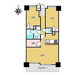 シャトー刈谷 2LDKの間取図画像