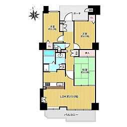 希望ヶ丘グランドハイツ 3LDKの間取図画像