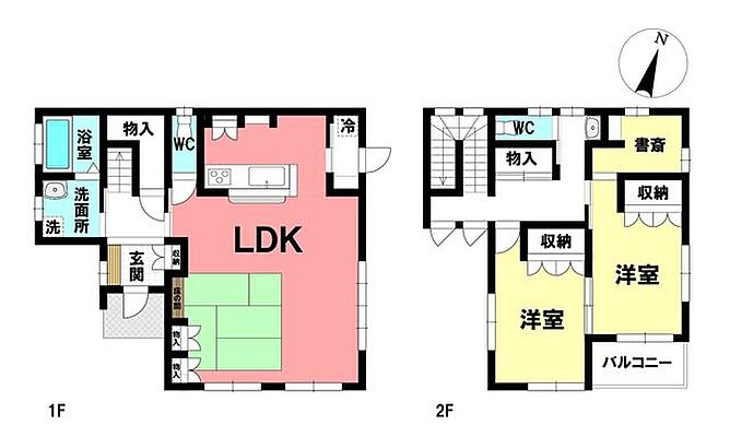 間取り 中古戸建　山梨県南巨摩郡南部町