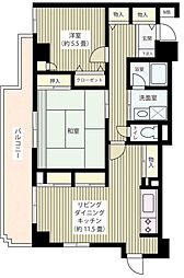 ヴェルデ武蔵野 2LDKの間取図画像