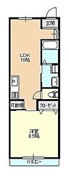 エフプレスト土支田A棟 1LDKの間取図画像