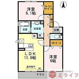 シュトラール喜連 2階/-