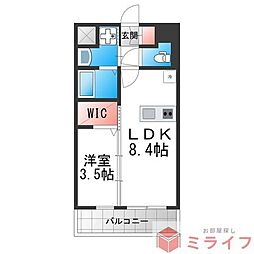大阪市東成区玉津2丁目マンション 1LDKの間取図画像