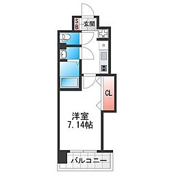 Luxe布施駅前 1Kの間取図画像