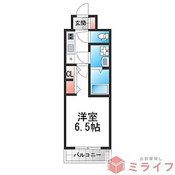 S-RESIDENCE堺blaze 1Kの間取図画像