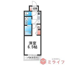 S-RESIDENCE堺blaze 1Kの間取図画像