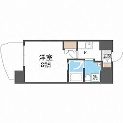 TLRレジデンス高井田 1Kの間取図画像