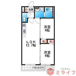 Tio Grace 2LDKの間取図画像