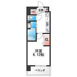 Luxe布施北3 1Kの間取図画像