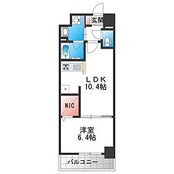 リアライズ小路駅前 1LDKの間取図画像