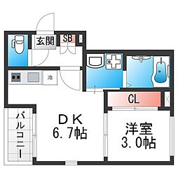 ハーモニーテラス巽西 1階/-