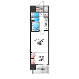 ArtizA堺 1DKの間取図画像