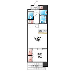 ヴェルテックス 1LDKの間取図画像