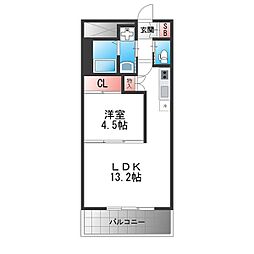プレジオ永和ASIAN 1LDKの間取図画像
