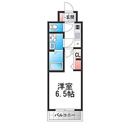 S-RESIDENCE堺blaze 1Kの間取図画像