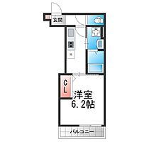 2階 / 1K / 25.79㎡