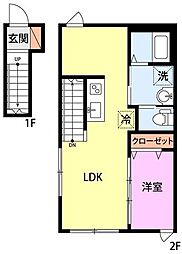 TRY ONE 1LDKの間取図画像