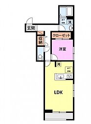EAST BLUE1 1LDKの間取図画像