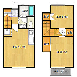 グリーンハイツR&Y 1階2LDKの間取り