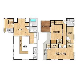 栄町2-10-48戸建 2LDKの間取り