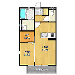 クランメール赤塚2 1LDKの間取図画像