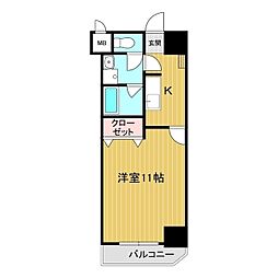 ラフィーネ東原　C棟 1階1Kの間取り