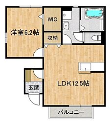 グランツA 1LDKの間取図画像