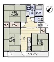 船橋グリーンハイツ 3LDKの間取り
