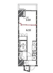 東京メトロ丸ノ内線 四谷三丁目駅 徒歩8分の賃貸マンション 5階1Kの間取り