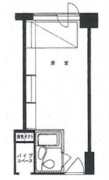 番町ハイム ワンルームの間取図画像