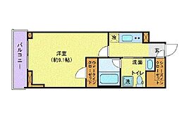 グランドコンシェルジュ六本木 1Kの間取図画像