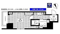 グランドコンシェルジュ六本木 1Kの間取図画像