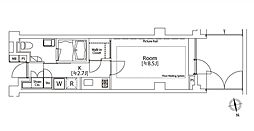 都営大江戸線 牛込柳町駅 徒歩5分の賃貸マンション 1階1Kの間取り