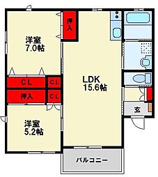 間取図画像 2LDK