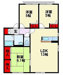 間取図画像 3LDK