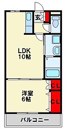 ローズ・フェアリー 1LDKの間取図画像