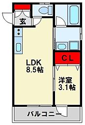 間取図画像 1LDK