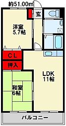 間取図画像 2LDK