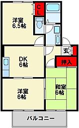 間取図画像 3DK