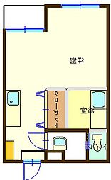 ユービレッジ・平成 1Kの間取図画像